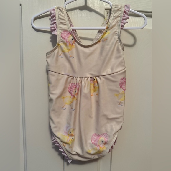 Sal & Pimenta Girls Swimsuit with Duck Print - Picture 1 of 4